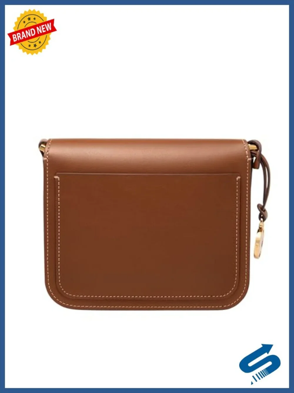 Genuine Leather Small Flap Crossbody Bag with Multiple Pockets